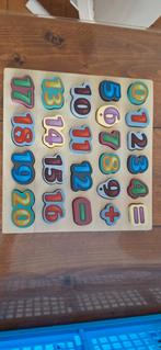 Houten cijferpuzzel, Ophalen of Verzenden, Zo goed als nieuw, Puzzelen