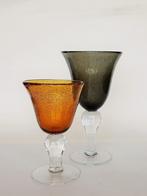 Kelkglas (2) Artglass, Antiek en Kunst, Antiek | Glas en Kristal, Ophalen of Verzenden
