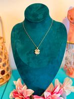 Gouden Klavertje Vier Ketting met Strass, Overige materialen, Anelplus, Nieuw, Ophalen of Verzenden