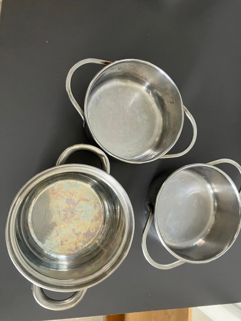 Schattige pannetjes, Huis en Inrichting, Keuken | Potten en Pannen, Ophalen of Verzenden, Gebruikt, Pot, Bus of Blik