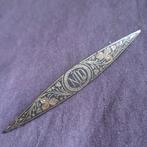 Antieke Damascene Broche Notre Dame de Lourdes, Verzenden, Zo goed als nieuw, Zilver, Overige materialen