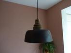 Hanglamp industrieel, metaal/hout/roest, i.z.g.st., Ophalen of Verzenden, Zo goed als nieuw, Minder dan 50 cm, Metaal