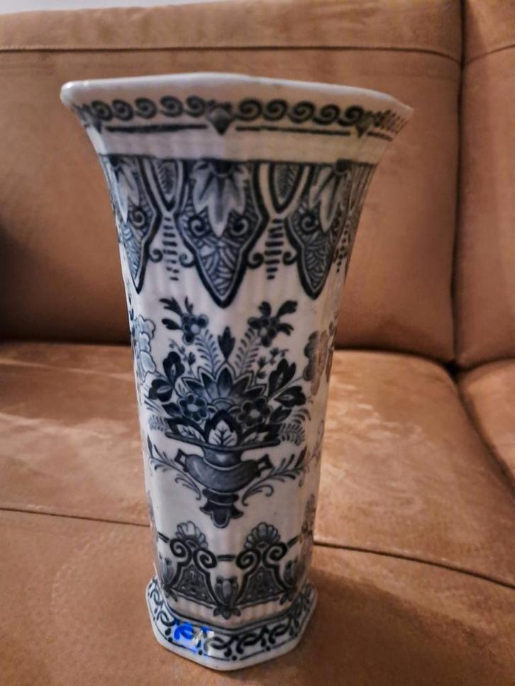 Delfts blauwe vaas - 19 cm hoog, Antiek en Kunst, Antiek | Keramiek en Aardewerk, Ophalen of Verzenden