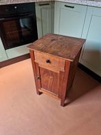 Vintage houten kastje, Ophalen, Gebruikt, 1 of 2 laden, 50 tot 100 cm