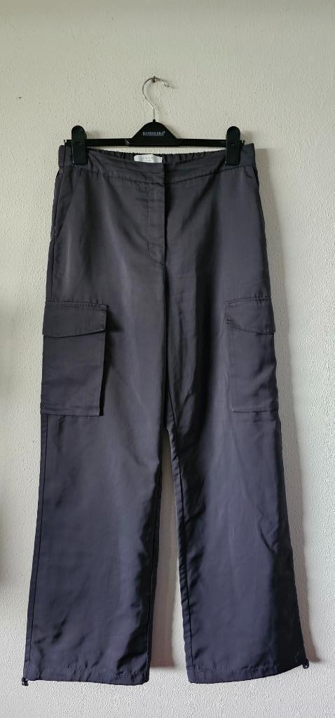 grijs zwart cargo broek van yaya maat 38 (4625), Kleding | Dames, Broeken en Pantalons, Maat 38/40 (M), Overige kleuren, Lang