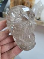 Prachtige heldere rookkwarts skull met regenboogjes, Verzamelen, Ophalen of Verzenden, Mineraal