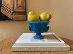 Antieke Italiaanse Urn Vaas in Turquoise Craquelé Glazuur, Ophalen of Verzenden