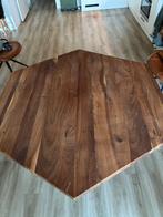 6 kantige Eetkamer tafel  kikarhout, Ophalen, 50 tot 100 cm, Zo goed als nieuw, Vijf personen of meer