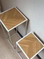 Action Beige Bijzettafels, Huis en Inrichting, Ophalen, Minder dan 55 cm, Metaal of Aluminium, Vierkant