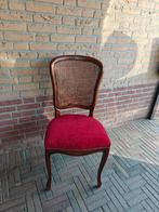Vier prachtige notenhouten rood beklede stoeltjes, Ophalen