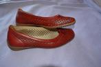 Leren ballerina's maat 6 (39), Kleding | Dames, Schoenen, Zo goed als nieuw, Rood, Ballerina's, Ophalen of Verzenden