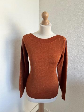 King Louie maat L oranje-bruine glitter trui 2715 beschikbaar voor biedingen