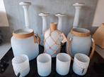 Riverdale set lichtblauw / wit. 11 delig, Ophalen, Overige materialen, Gebruikt, 25 tot 50 cm
