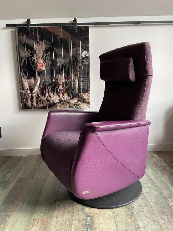 Sta-op-stoel Prominent, Huis en Inrichting, Stoelen, Gebruikt, Eén, Leer, Stof, Overige kleuren, Ophalen