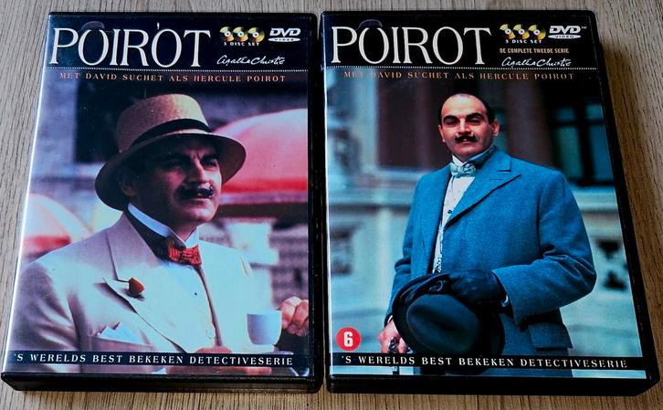 2x Poirot DVD Boxset - Seizoen 1 & 2 - 6 DVDs, Cd's en Dvd's, Dvd's | Tv en Series, Zo goed als nieuw, Thriller, Boxset, Vanaf 12 jaar