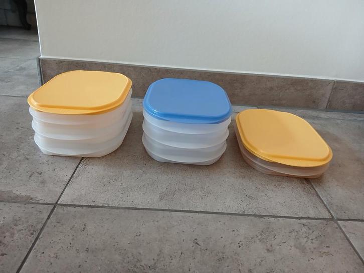 Tupperware stapel 3, vleeswarendoos, kaasdoos, stapel trio, Huis en Inrichting, Keuken | Tupperware, Zo goed als nieuw, Overige typen