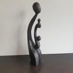 Zwart houten beeld moeder met baby geboorte  2802, Antiek en Kunst, Ophalen of Verzenden