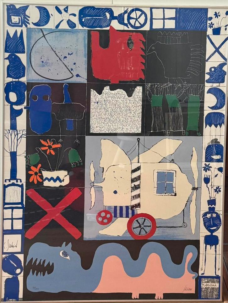 Christian Silvain - Vol de nuit, Antiek en Kunst, Kunst | Litho's en Zeefdrukken, Ophalen