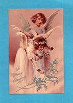 Pracht oude kerstkaart/relié M408 -- kerstengeltjes 1906, Verzamelen, Ansichtkaarten | Themakaarten, Verzenden, Voor 1920, Gelopen