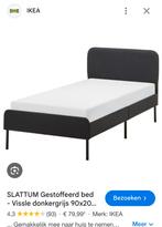 Ikea SLATTUM bed 90 x 200 LICHTGRIJS! niet donker zoals foto, Ophalen, 90 cm, Eenpersoons, Zo goed als nieuw