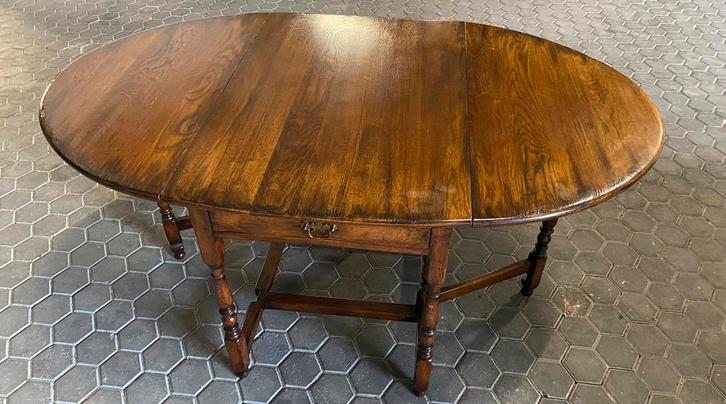 Antieke gatelegtafel hangoottafel eiken 18e eeuw, Antiek en Kunst, Antiek | Meubels | Tafels, Ophalen