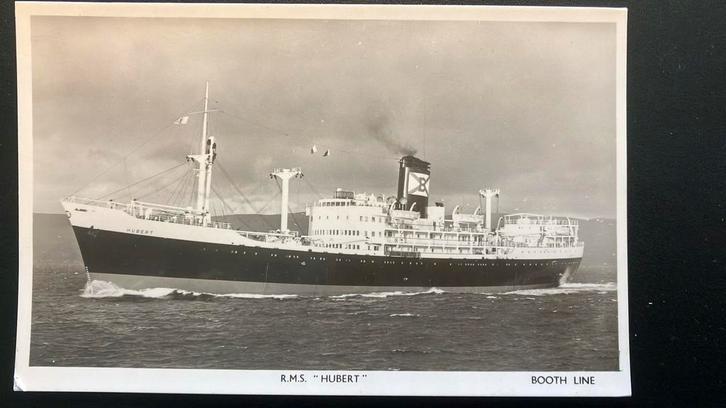 Booth Line  - Engeland  s.s.HUBERT  1955-1963, Verzamelen, Scheepvaart, Ophalen of Verzenden