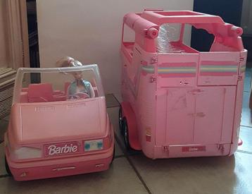 Vintage Mattel barbie paardentrailer met auto, barbie, paard beschikbaar voor biedingen