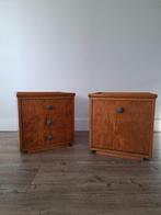Set Vintage Nachtkastjes jaren 50, Ophalen, Gebruikt, Minder dan 45 cm, Minder dan 55 cm