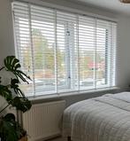 Houten jaloezien 180 x 150 wit van kleur, Huis en Inrichting, Ophalen, Zo goed als nieuw, Wit, 150 tot 200 cm