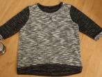 H&M maat M - zwart/grijs gemeleerde trui - 3/4 mouwen, Maat 38/40 (M), H&M, Zwart, Ophalen of Verzenden
