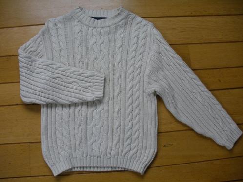 H&M LOGG trui ecru kabel maat 140, Kinderen en Baby's, Kinderkleding | Maat 140, Zo goed als nieuw, Jongen of Meisje, Trui of Vest