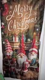 Deur banner kerst kerstkabouters Merry Christmas wanddoek, Ophalen of Verzenden, Nieuw