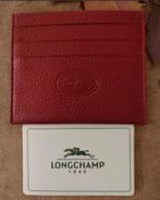 Longchamp Leren pasjeshouder rood leer, Overige merken, Ophalen of Verzenden, Zo goed als nieuw, Leer