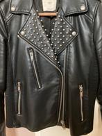 Zwart (nep) leren jasje, biker jasje, Mango, Zwart, Ophalen of Verzenden, Zo goed als nieuw