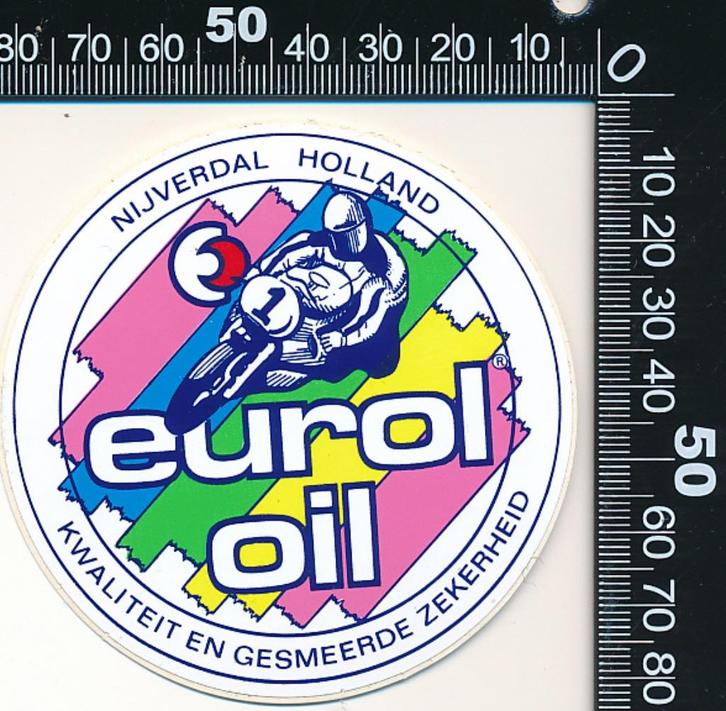 Sticker: Eurol Oil - Nijverdal, Verzamelen, Stickers, Zo goed als nieuw, Auto of Motor, Ophalen of Verzenden