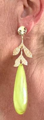 Statement Groene  Druppel Oorbellen hang, Hangers, Nieuw, Ophalen of Verzenden, Groen