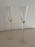 Twee nieuwe elegante glazen Prosecco champagne sekt flutes, Glas of Glazen, Nieuw, Ophalen of Verzenden, Glas
