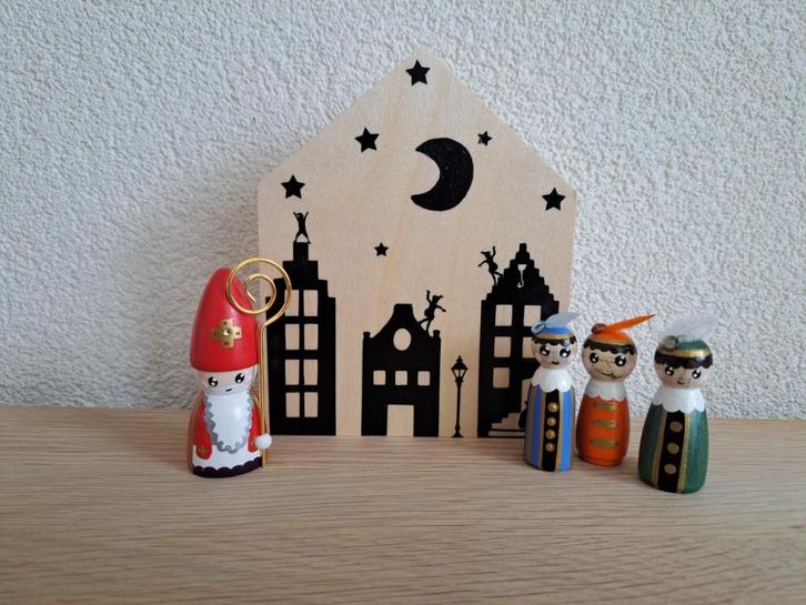 Sint en pieten setje pegdolls, Diversen, Sinterklaas, Nieuw, Ophalen of Verzenden