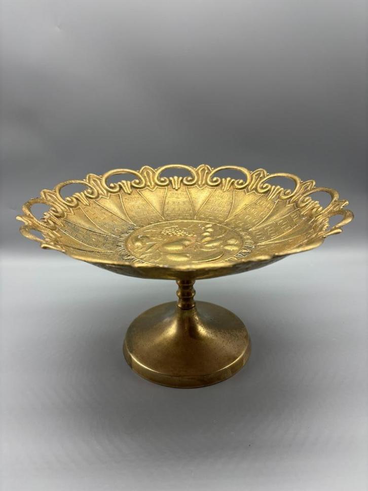 Antieke Art Deco/Jugendstill Tazza Messing, Antiek en Kunst, Antiek | Koper en Brons, Koper, Ophalen of Verzenden