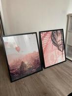 Lijsten met poster, Ophalen, Zo goed als nieuw, Hout, Minder dan 50 cm