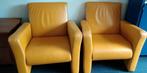 Gratis afhalen. 3 leren fauteuils, een beetje design., Huis en Inrichting, Fauteuils, Ophalen, Gebruikt, Een beetje design., Leer