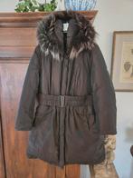 Caroline Biss Winterjas met bontkraag - Maat 46, Bruin, Maat 46/48 (XL) of groter, Nieuw, Ophalen of Verzenden