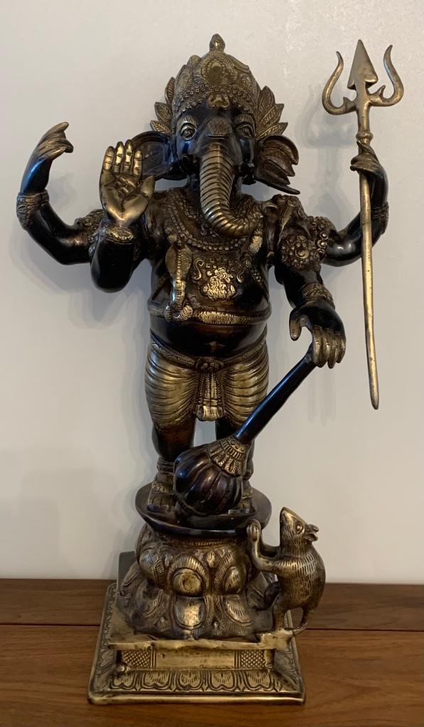 Zeer Grote Bronzen Ganesha XL ~ Bronzen Boeddha 60cm 11KG, Antiek en Kunst, Antiek | Koper en Brons, Brons, Ophalen