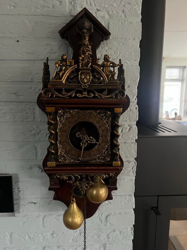 Wandklok (jaren 50-60) met Figuren, Ophalen of Verzenden