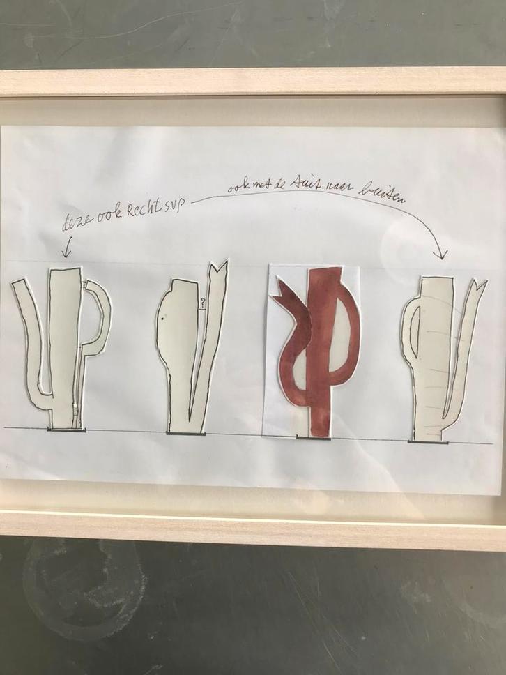 Klaas Gubbels, ontwerp 4 ijzeren beelden, Antiek en Kunst, Kunst | Overige Kunst, Ophalen