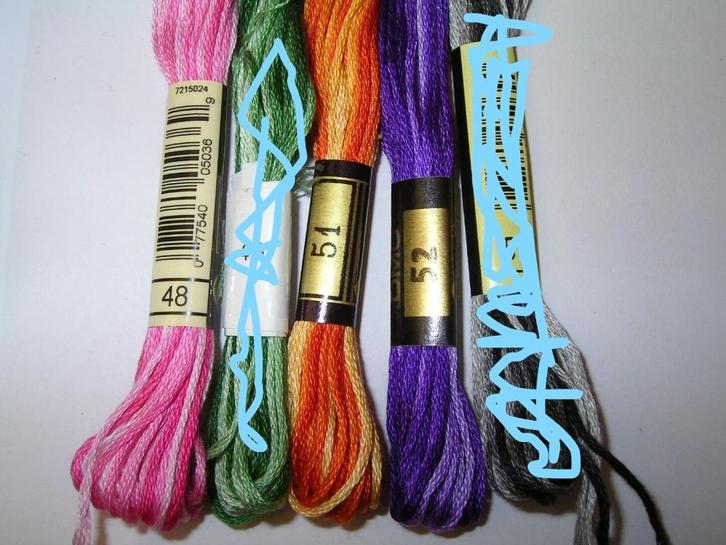 NIEUW ORIGINEEL, DMC Splijtgaren, gemêleerd/color-variations, Hobby en Vrije tijd, Borduren en Borduurmachines, Nieuw, Borduurgaren of Zijde