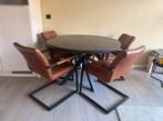 Tafel met 4 stoelen te koop, Huis en Inrichting, Tafels | Eettafels, Ophalen, Zo goed als nieuw, Rechthoekig, 50 tot 100 cm