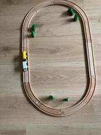 Houten Treinbaan met Trein en Bomen, Ophalen of Verzenden, Zo goed als nieuw, Jongen of Meisje