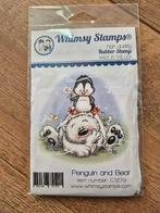 Whimsy Stamps Penguin and Bear stempel, Hobby en Vrije tijd, Ophalen of Verzenden, Nieuw, EZ-mounted stempel