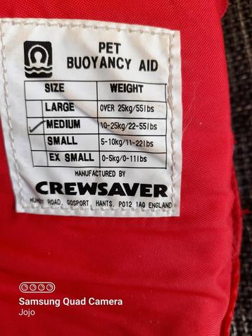 crewsaver voor honden  19-25kg beschikbaar voor biedingen